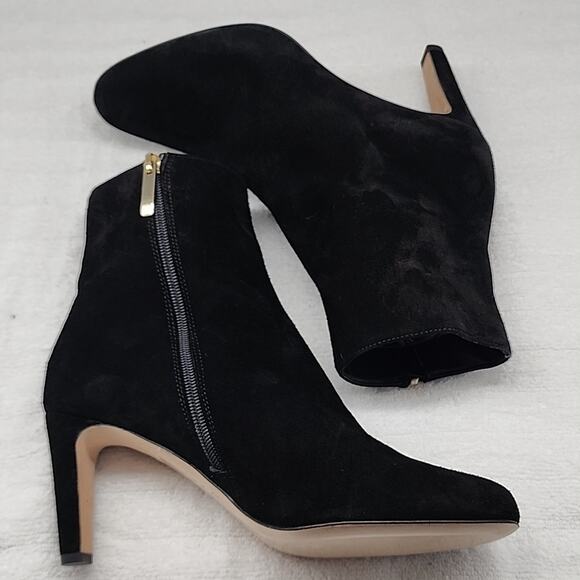 L'AGENCE ANGELIQUE MIDNIGHT LEATHER PLUSH BLACK SUEDE ANKLE BOOTS LADIES 40 NWOB - Picture 11 of 16